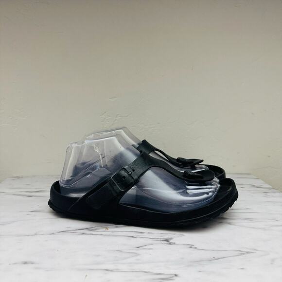 Birkenstock Gizeh Black Leather Thong Sandals Women’s Size 5.5 - Picture 4 of 10